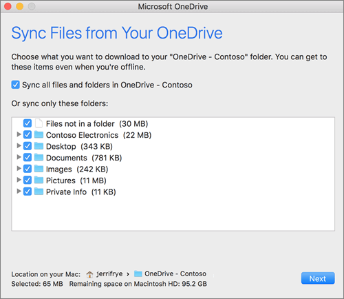onedrive for business mac os x