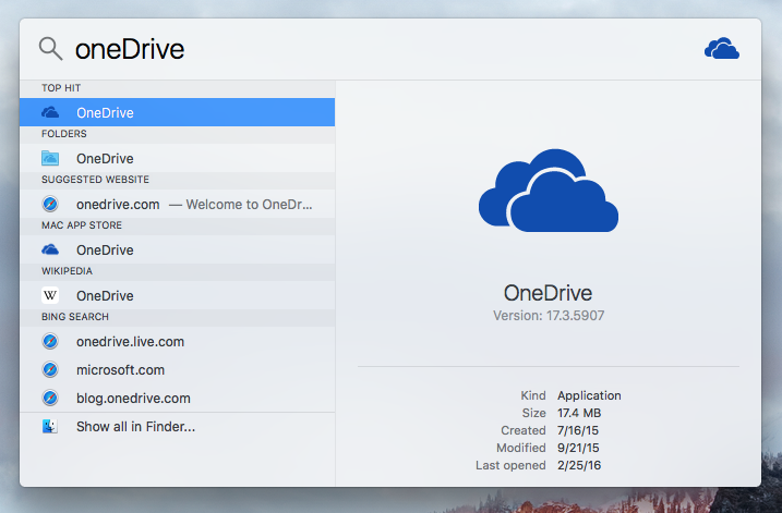 onedrive for business mac os x